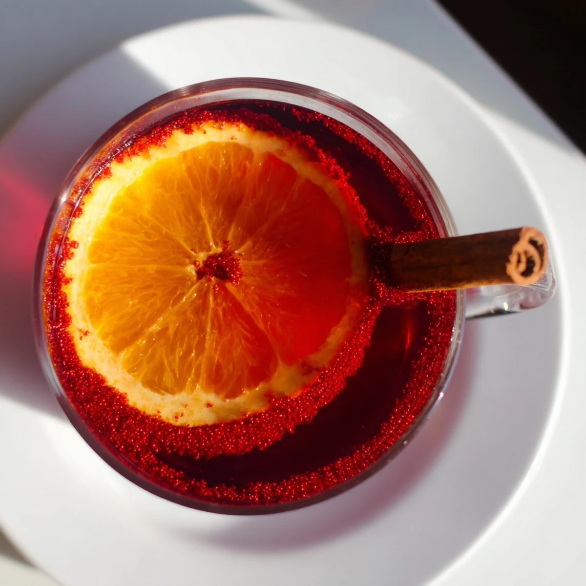 Enjoy a steaming mug of vibrant ruby red Cranberry Tea, a homemade, comforting American drink.