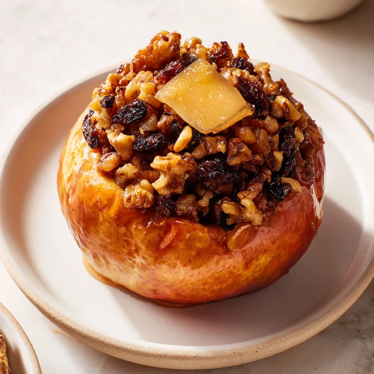 Golden baked apple dessert, cinnamon-spiced and bubbling, served warm from the oven for ultimate comfort.