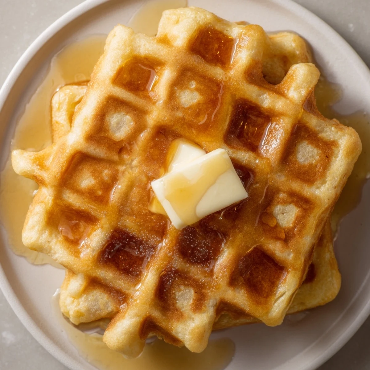 Imagine fluffy, hot crispy waffles, delicious with fresh berries and a dollop of whipped cream on top.