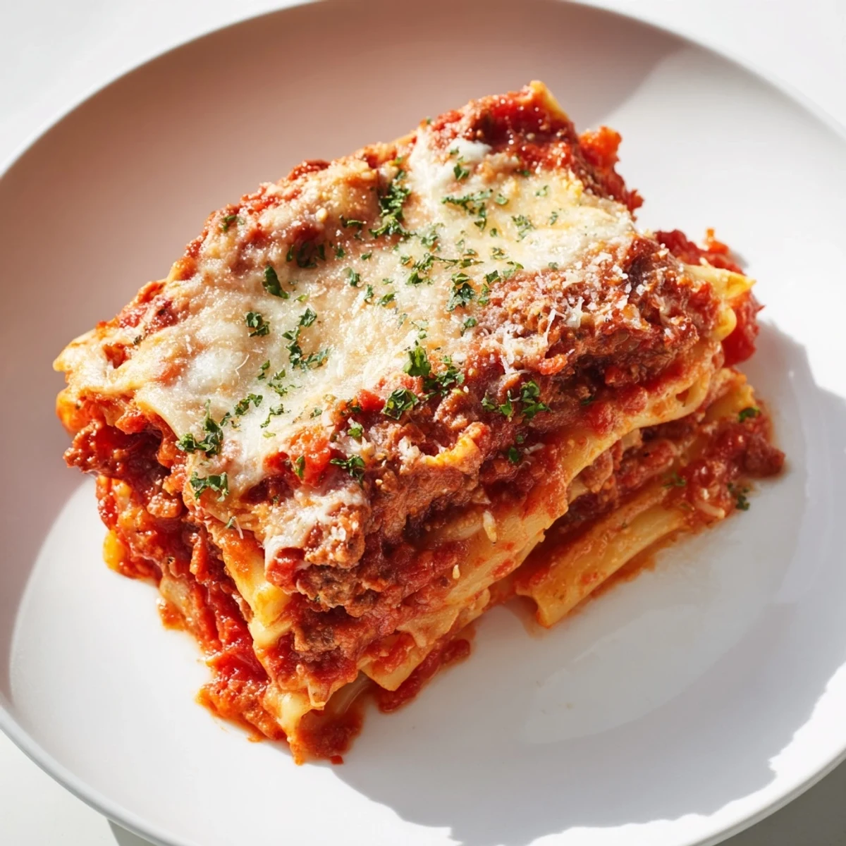 Hot, cheesy Baked Ziti fresh from the oven, a comforting Italian-American classic meal.