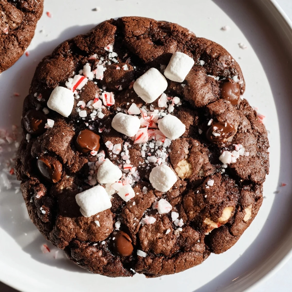 These soft, chewy Peppermint Hot Chocolate Cookies showcase a delightful mix of flavors, perfectly baked for sweetness.