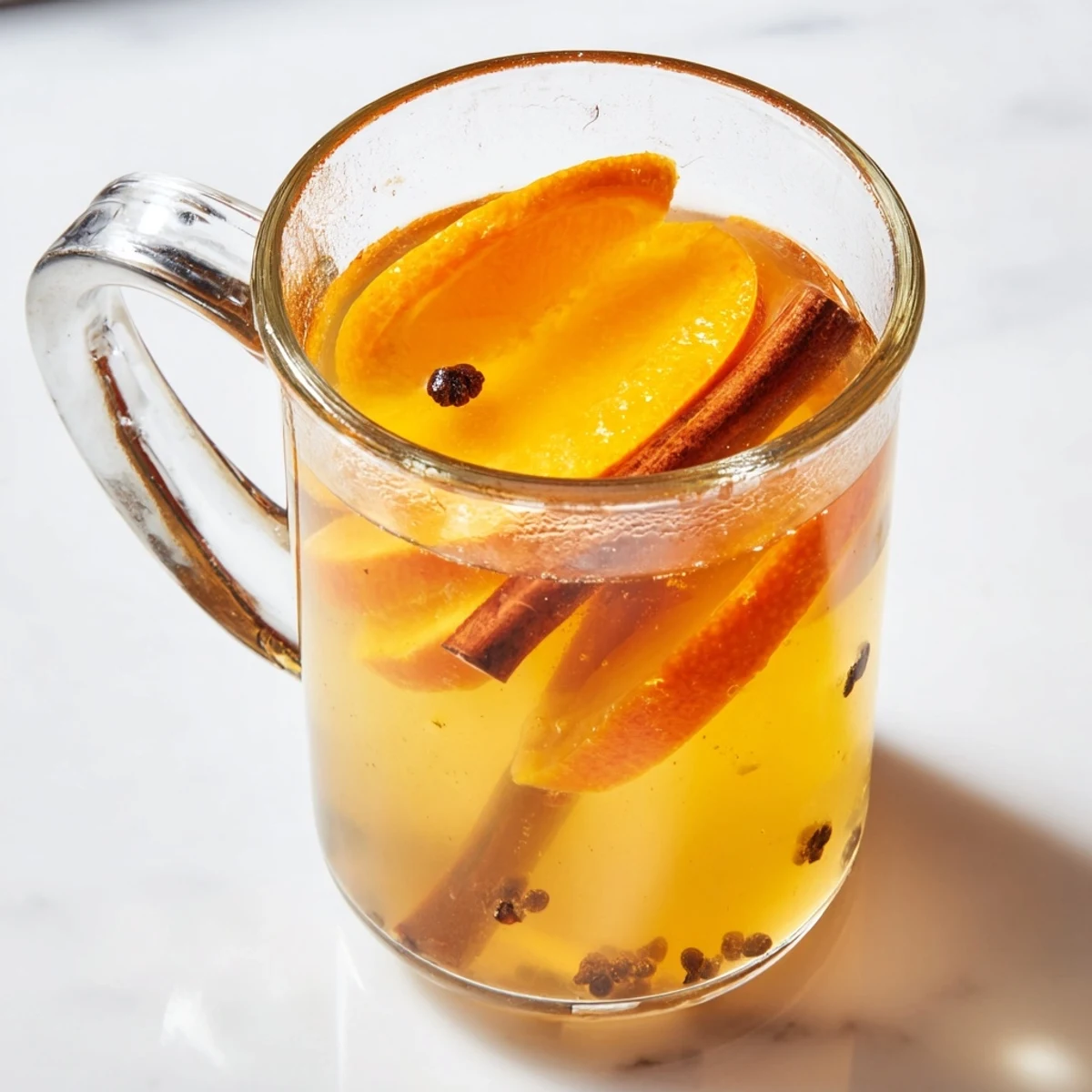 Steaming Spiced Hot Apple Cider with Cloves, a cozy, aromatic drink perfect for chilly evenings.