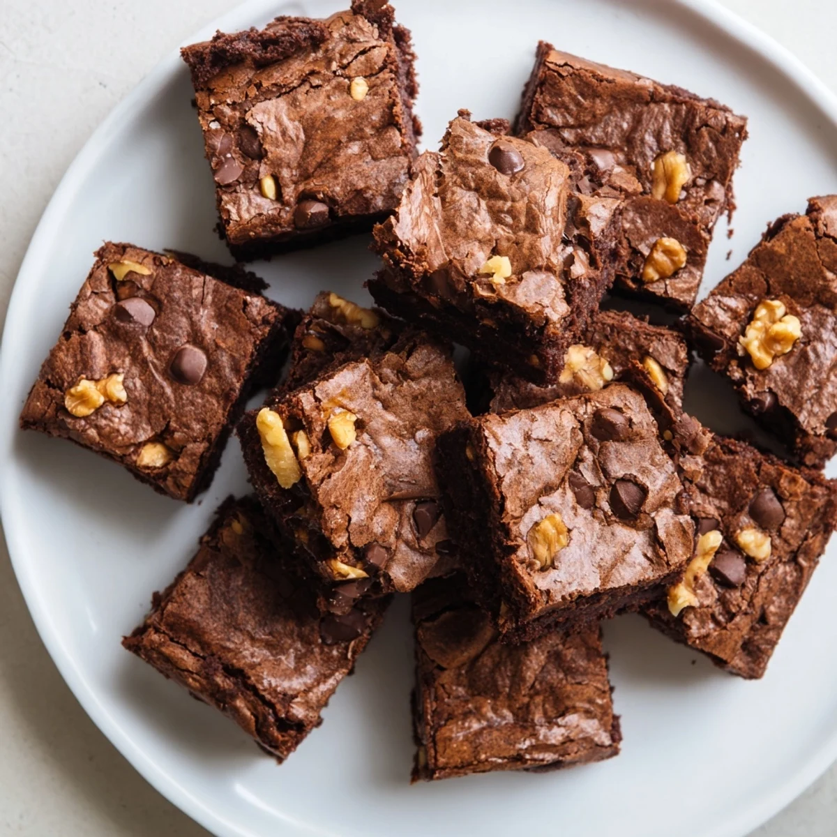 Freshly baked brownie bites, a tempting dessert, showing their fudgy, rich, dark chocolate interior.