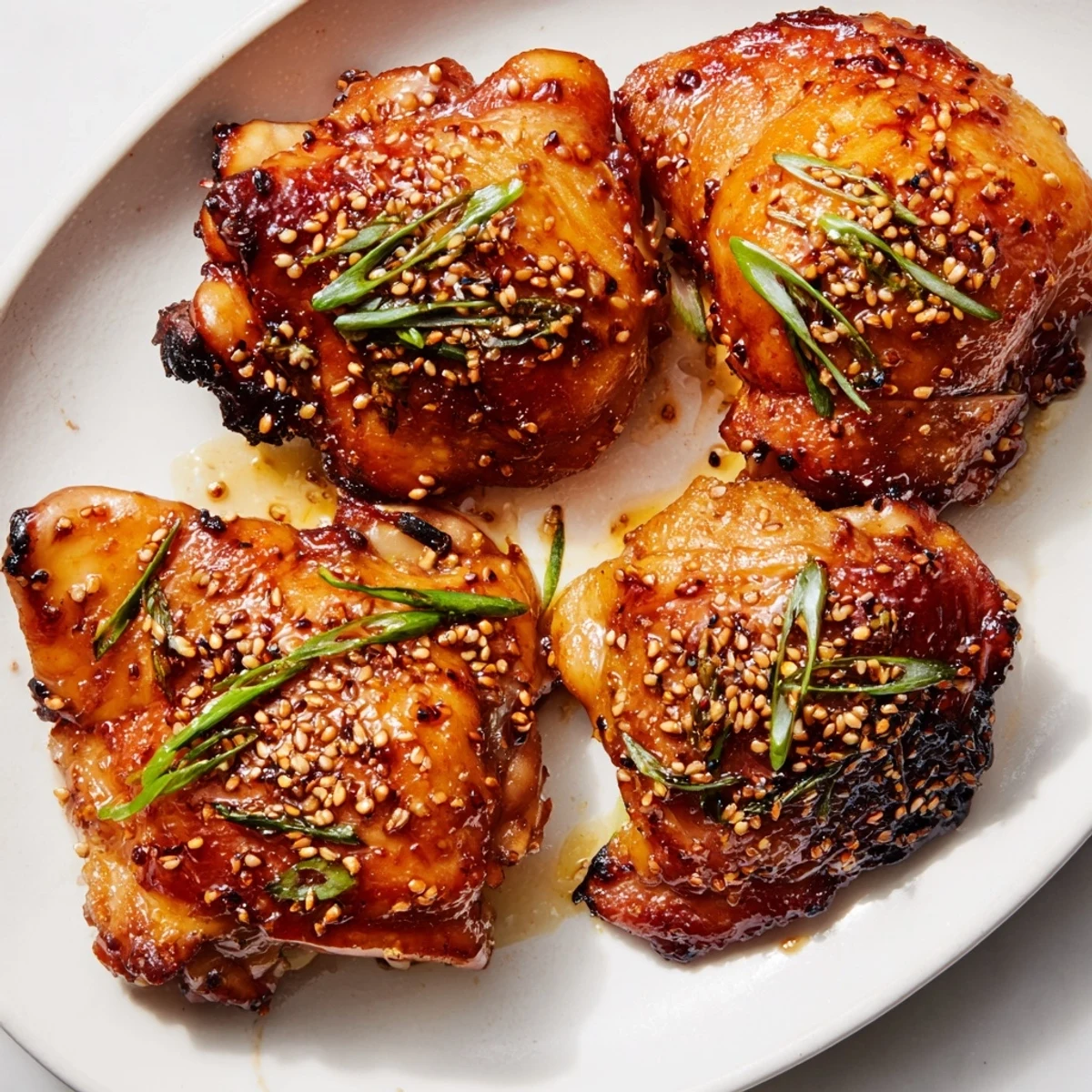 Tender oven-roasted chicken glazed in savory miso garlic marinade with caramelized edges