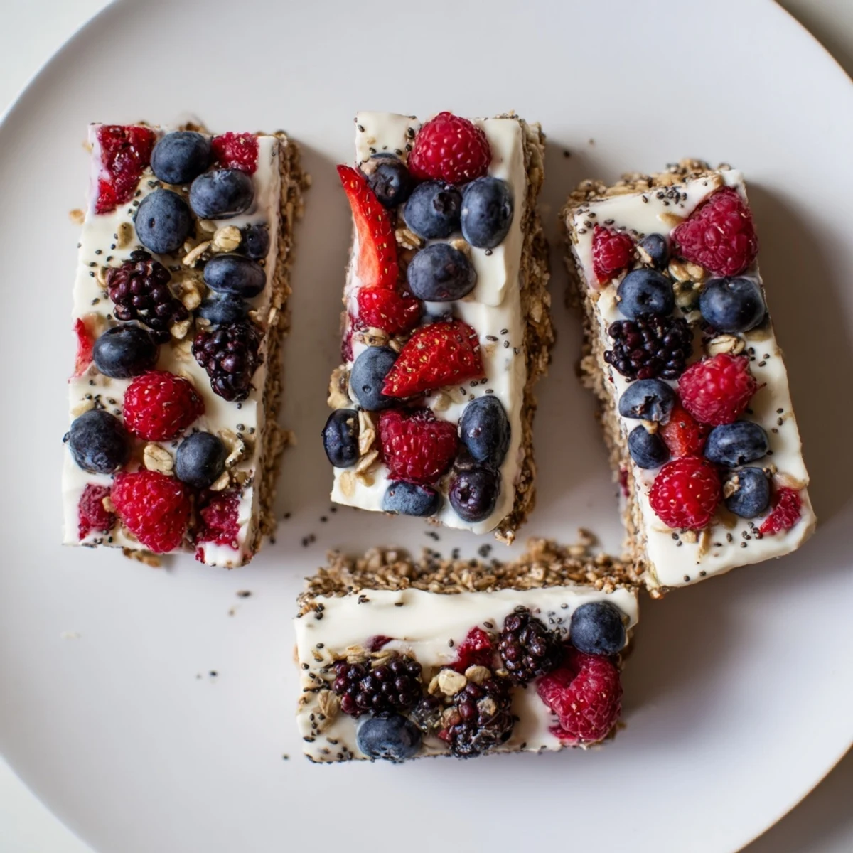 Frozen Yogurt Berry Granola Bars