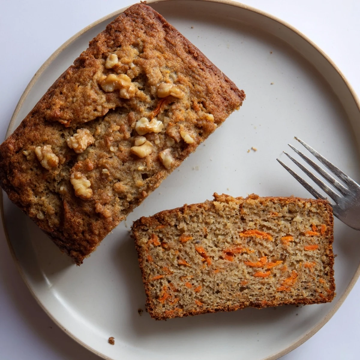 Homemade carrot cake banana bread with tender crumb perfect for breakfast or brunch serving