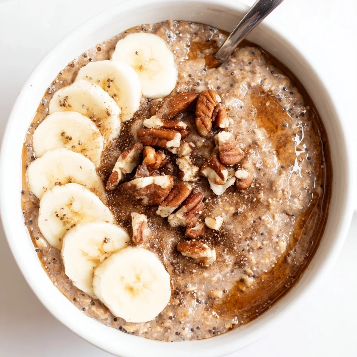 Creamy Brown Sugar Coffee Overnight Oats chilling in a mason jar, morning-ready.