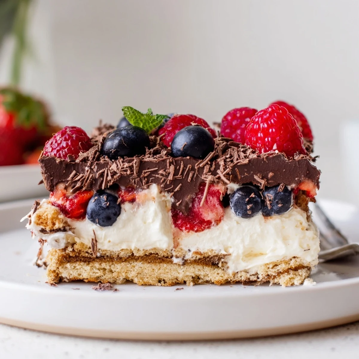 Fork-ready The Ultimate Dessert Recipe with glossy ganache, crunchy biscuit base