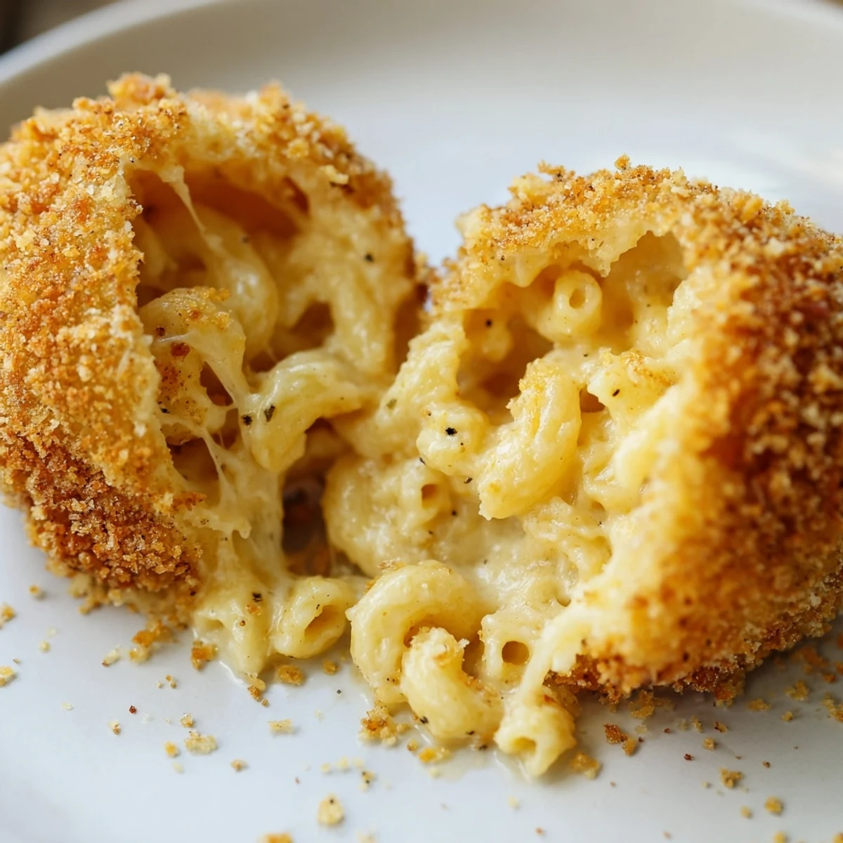Fried Mac And Cheese Bites golden-crispy exterior with gooey cheddar inside, served hot
