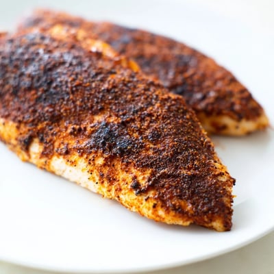 Juicy Cajun spiced blackened chicken sliced to reveal tender seasoned meat inside