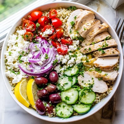 Mediterranean Chicken Quinoa Bowl
