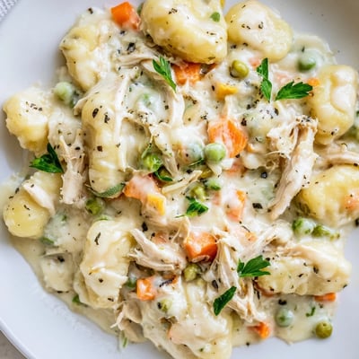 One Pot Gnocchi Chicken Pot Pie