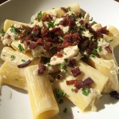 Creamy Crack Chicken Pasta Beef Bacon